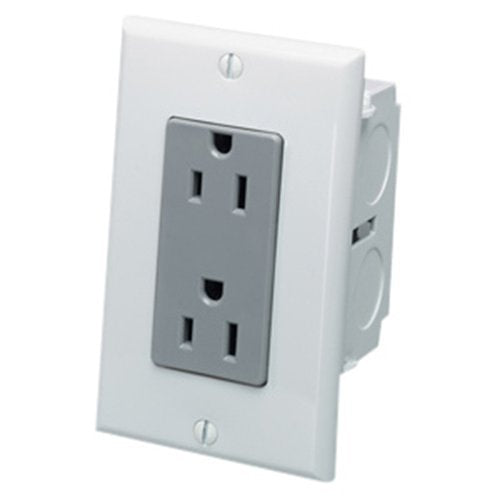 LEVITON Leviton 47605-ACN J-Box Kit Power Socket 110V AC (Size: 15A) Compatible with Series 140, 280, 420