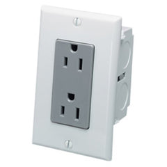LEVITON Leviton 47605-ACN J-Box Kit Power Socket 110V AC (Size: 15A) Compatible with Series 140, 280, 420