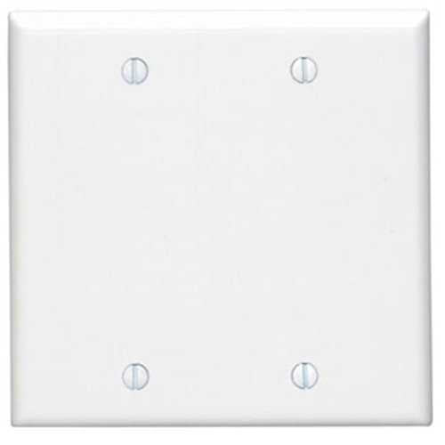 LEVITON Leviton 88025-000 Dual Gang Blank Faceplate Standard Size Box Mount White