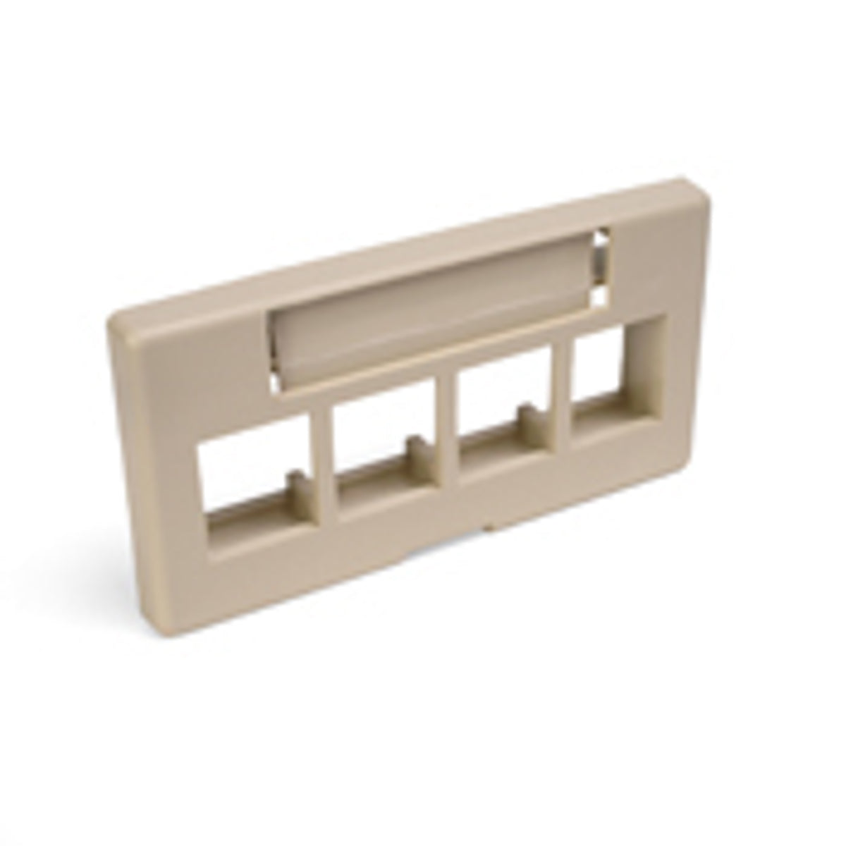 LEVITON Leviton 49910-SI4 QuickPort Modular Furniture Faceplate 4-Port Ivory