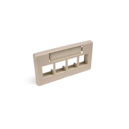 LEVITON Leviton 49910-SI4 QuickPort Modular Furniture Faceplate 4-Port Ivory