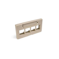 LEVITON Leviton 49910-SI4 QuickPort Modular Furniture Faceplate 4-Port Ivory