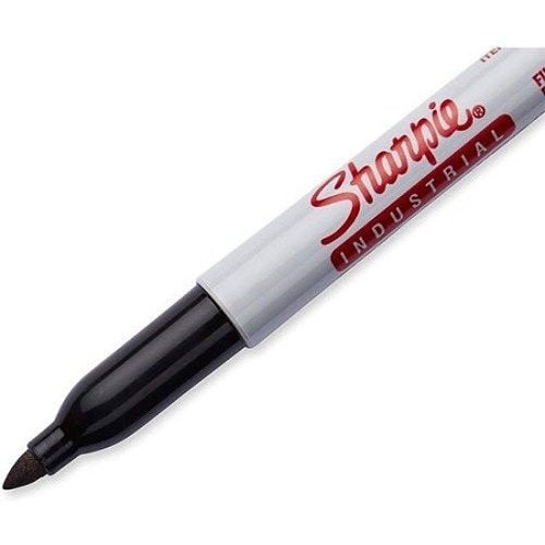 SHARPIE Sharpie 13763PP Industrial Permanent Markers Fine Point Black 3-Pack