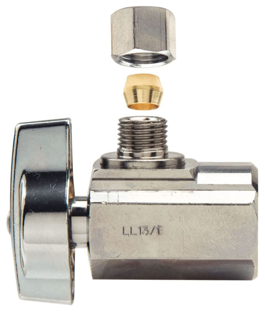 BRASSCRAFT BrassCraft KTR07X-C Angle Stop Valve Chrome Plated Lead-Free
