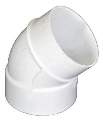 NDS NDS 3P03ST PVC Elbow 45 Degree 3 Inch Spigot x Hub Solvent Weld White