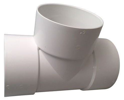 NDS NDS 6P01 6-INCH PVC SANITARY SEWER TEE WHITE SOLVENT WELD REPLACEMENT 6P01