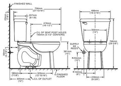 AMERICAN STANDARD American Standard 221DA.004.020 Colony 1.6 GPF Round Two Piece Toilet