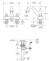 DELTA FAUCET Delta Faucet 2540-PT-LHP Lockwood Centerset Bathroom Sink Faucet with Deck Mount and Rigid Spout
