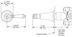 DELTA FAUCET Delta Faucet T66636-BB Volume Control Trim Lever Handle Brilliance Brass