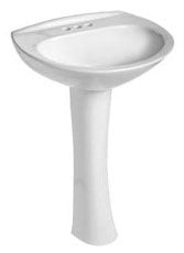 MANSFIELD PLUMBING 292-8-BONE ALTO IV PEDESTAL BATHROOM SINK VITREOUS CHINA 25x19x8.5 INCHES