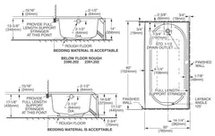 American Standard 2391.202.222 Princeton Bathtub 60 inch Linen Alcove Right Drain Americast Bathtub