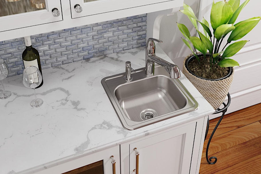 DAYTON Dayton K115152 Stainless Steel Bar Sink 15x15 Inch Satin Finish