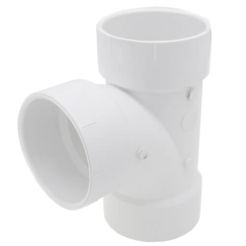 LASCO LASCO D400030 3 Inch PVC DWV Sanitary Tee Hub x Hub x Hub Replacement P400-030