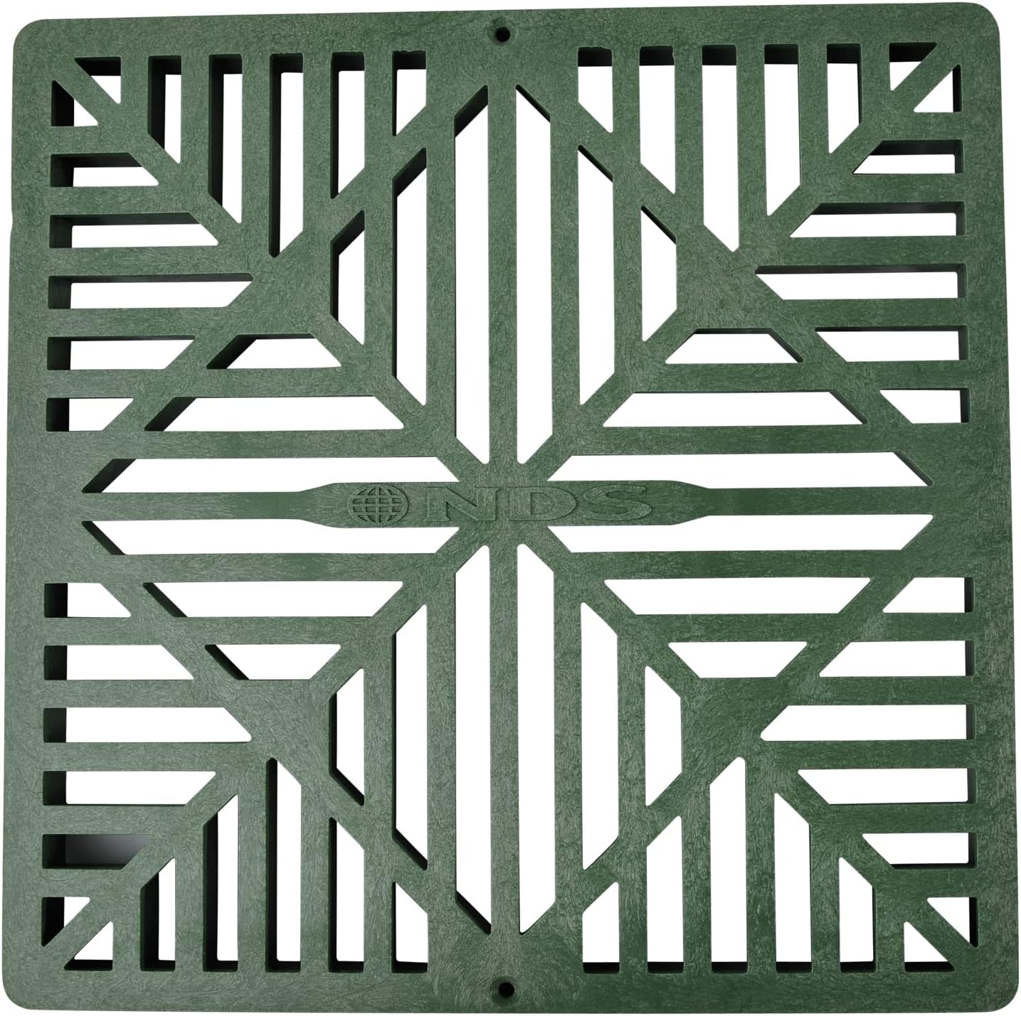NDS NDS 1212 Square Catch Basin Drain Grate, Green, Plastic, Manual, 12 Inch