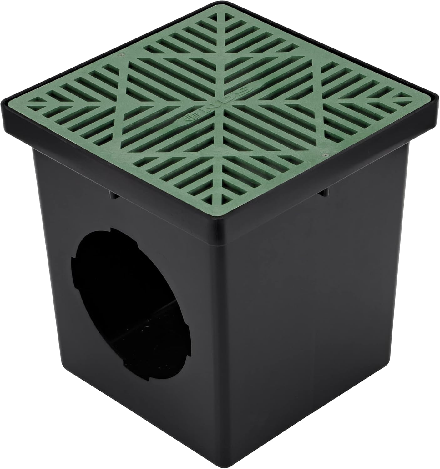 NDS NDS 1212 Square Catch Basin Drain Grate, Green, Plastic, Manual, 12 Inch