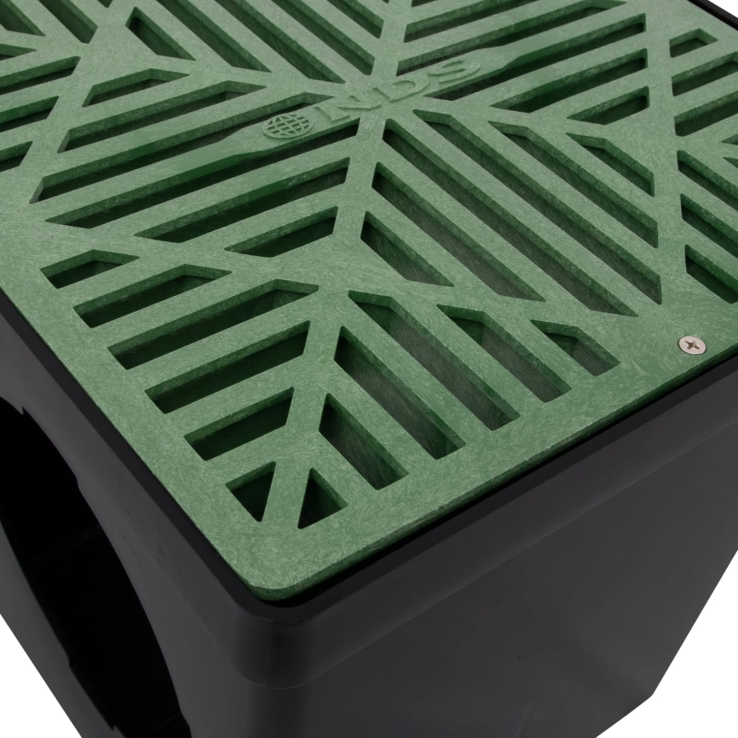 NDS NDS 1212 Square Catch Basin Drain Grate, Green, Plastic, Manual, 12 Inch
