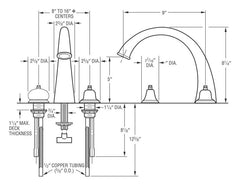 DELTA FAUCET Delta Faucet 6726-BNLHP Roman Tub Faucet Brushed Nickel