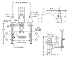 DELTA FAUCET Delta Faucet 6540-PC Vesi 8cc Faucet Widespread Polished Chrome