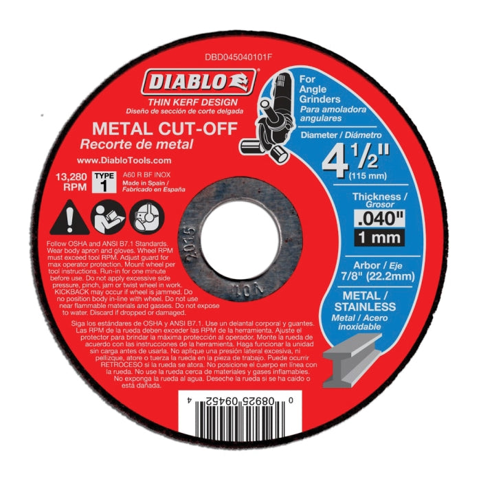 DIABLO DBD045040101F CUT-OFF SAWS & DISCS