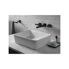 DELTA FAUCET Delta Faucet T3568LF-BLWL Ara Two Handle Wall Mount Bathroom Sink Faucet Trim Matte Black