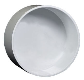 NDS NDS 6P06 6 Inch White PVC Solvent Weld Sewer and Drain Round Head Cap