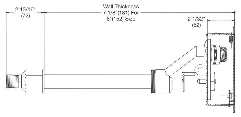 WATTS Watts HY-725-8_3/4 Wall Hydrant Lead-Free Bronze 8 Inch 125 PSI