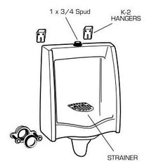 AMERICAN STANDARD American Standard 047068-0070A.000 Stainless Steel Strainer for Washbrook Urinal