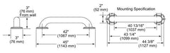 DELTA FAUCET Delta Faucet 40148-SS 48 Inch Grab Bar Brilliance Stainless