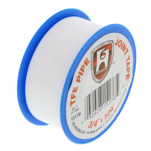 HERCULES Hercules 15176 Pipe Joint Tape PTFE White 520 Inch Length x 3/4 Inch Width