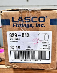 LASCO LASCO 829-012 PVC Schedule 80 Slip Coupling 1-1/4 Inch