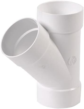 NDS NDS 4P08 PVC 45-Degree Wye White - 4 Inch Size Replacement 4P08