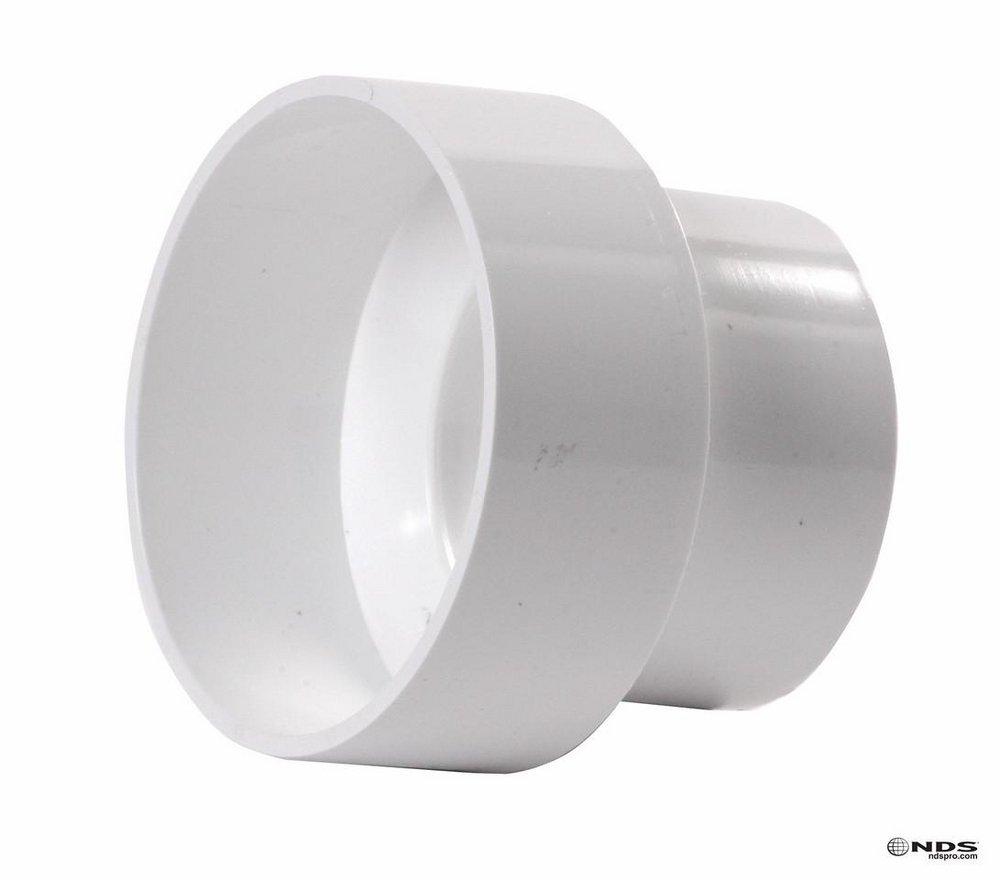 NDS NDS 4P07 PVC Solvent Weld Reducing Sewer and Drain Coupling 4 inch to 3 inch