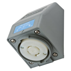 HUBBELL HUBBELL HBL2420AR Locking Safety-Shrouded Receptacle Gray/White