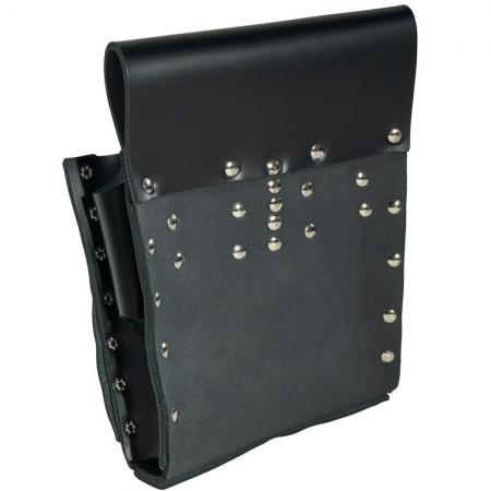 KLEIN TOOLS Klein Tools 5166 7-Pocket Tool Pouch Leather Black