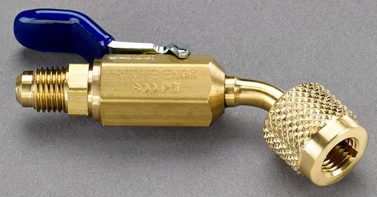 YELLOW JACKET Yellow Jacket 93843 Compact Ball Valve 45 Degree Angle Male Flare x Female Flare 800 PSI