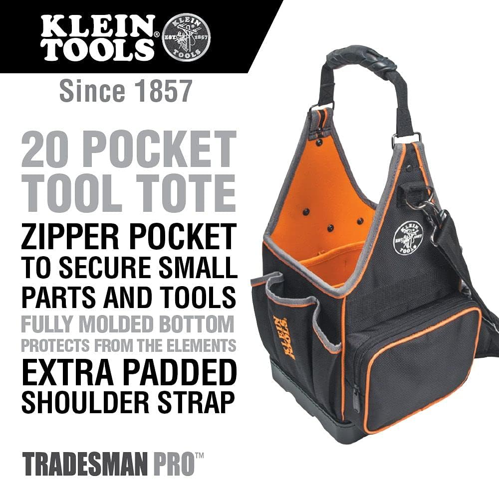 KLEIN TOOLS Klein Tools 554158-14 Tradesman Pro Organizer 8-Inch Tote Electrician's Tool Bag