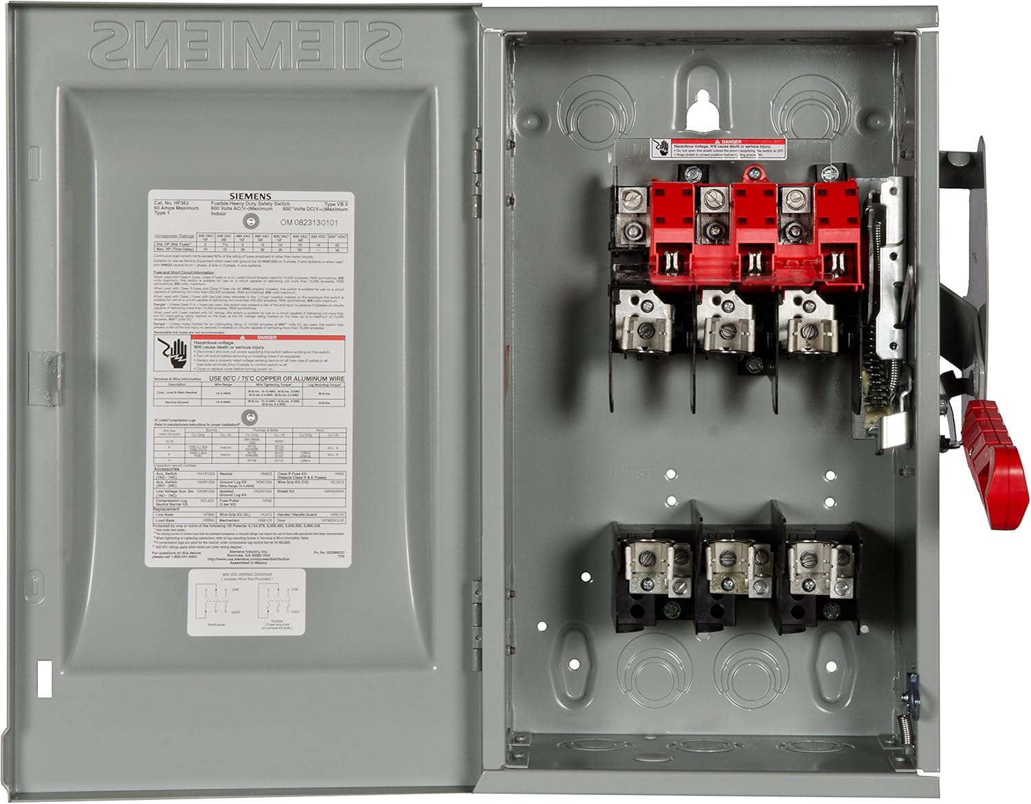 SIEMENS Siemens HF362 Safety Switch 60 Amp 600-Volt Steel Enclosure
