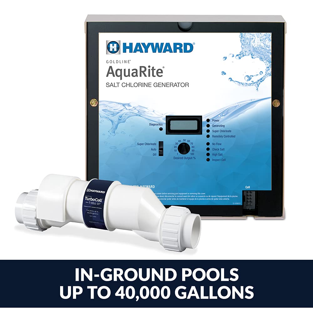 HAYWARD Hayward W3AQR15 AquaRite Salt Chlorination System for In-Ground Pools up to 40,000 Gallons
