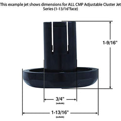CUSTOM MOLDED PRODUCTS Custom Molded Products 23510-111-000 Jet Intl CMP Cluster 1-13/16 Inch Diameter Smooth Gray