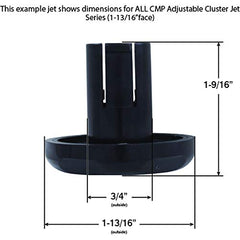 CUSTOM MOLDED PRODUCTS Custom Molded Products 23510-111-000 Jet Intl CMP Cluster 1-13/16 Inch Diameter Smooth Gray