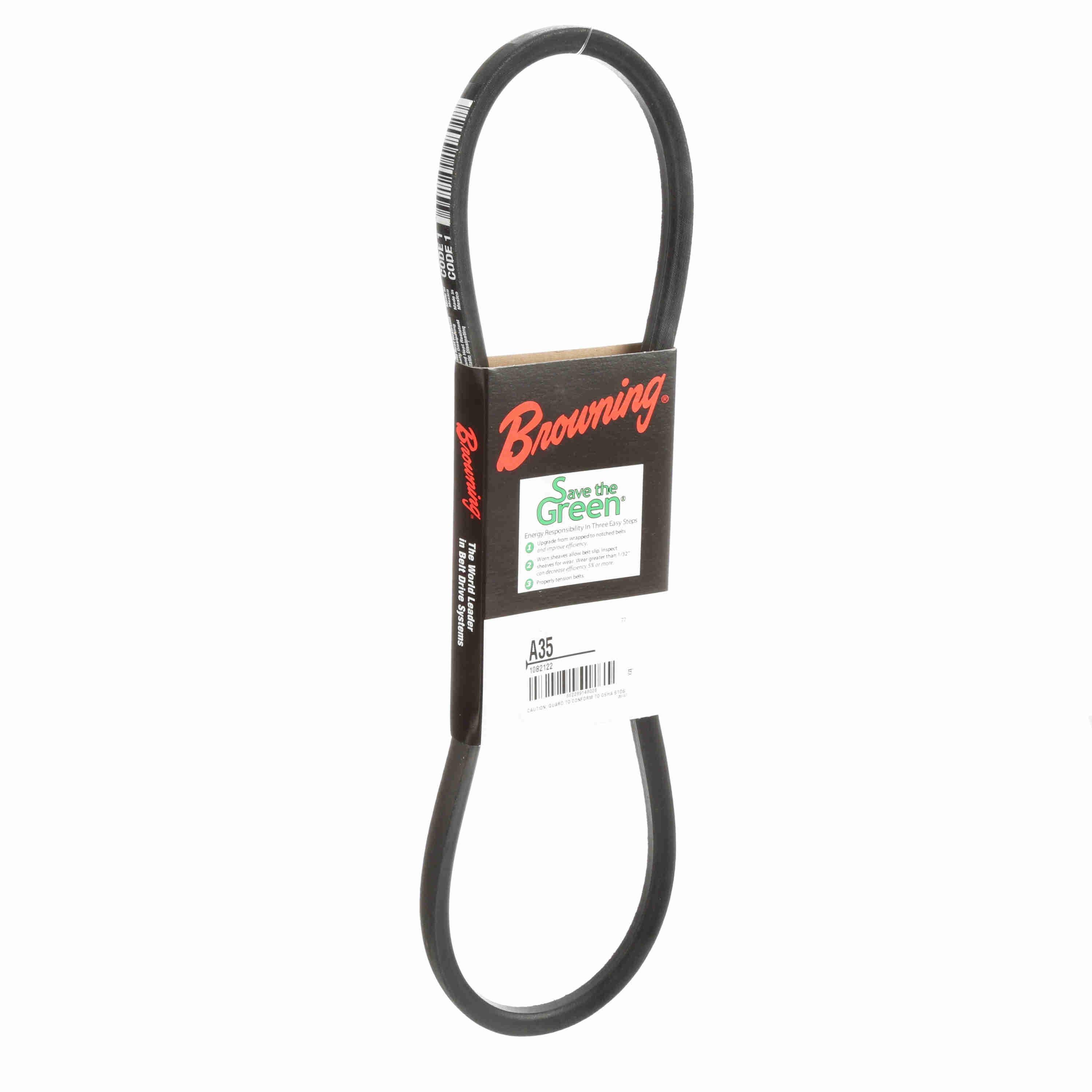 BROWNING Browning 1082122 A35 Gripbelt V-Belt High Strength Synthetic Fiber - A35B Replacement