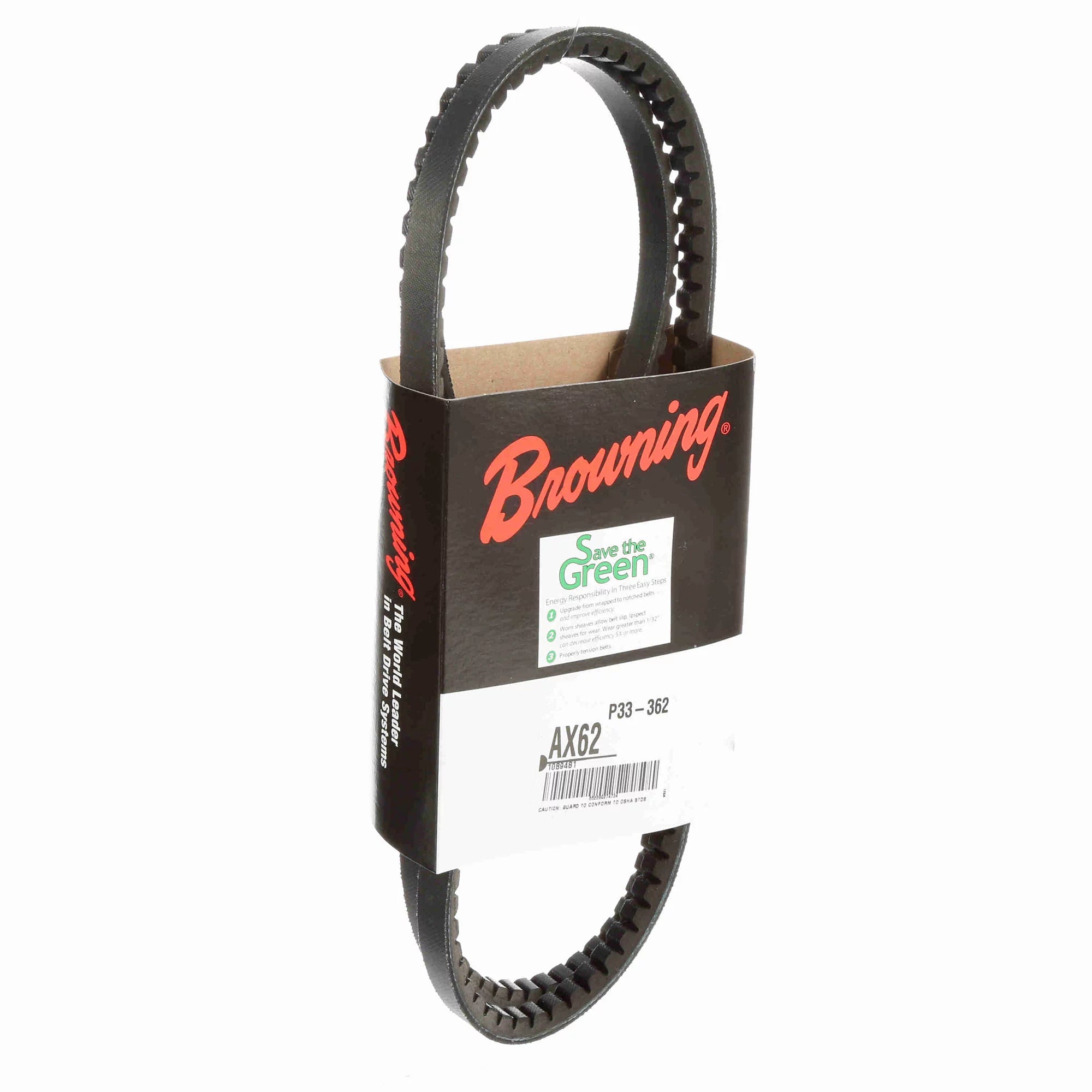 BROWNING Browning 1089481 AX62 Gripnotch V-Belt (Single Pack)