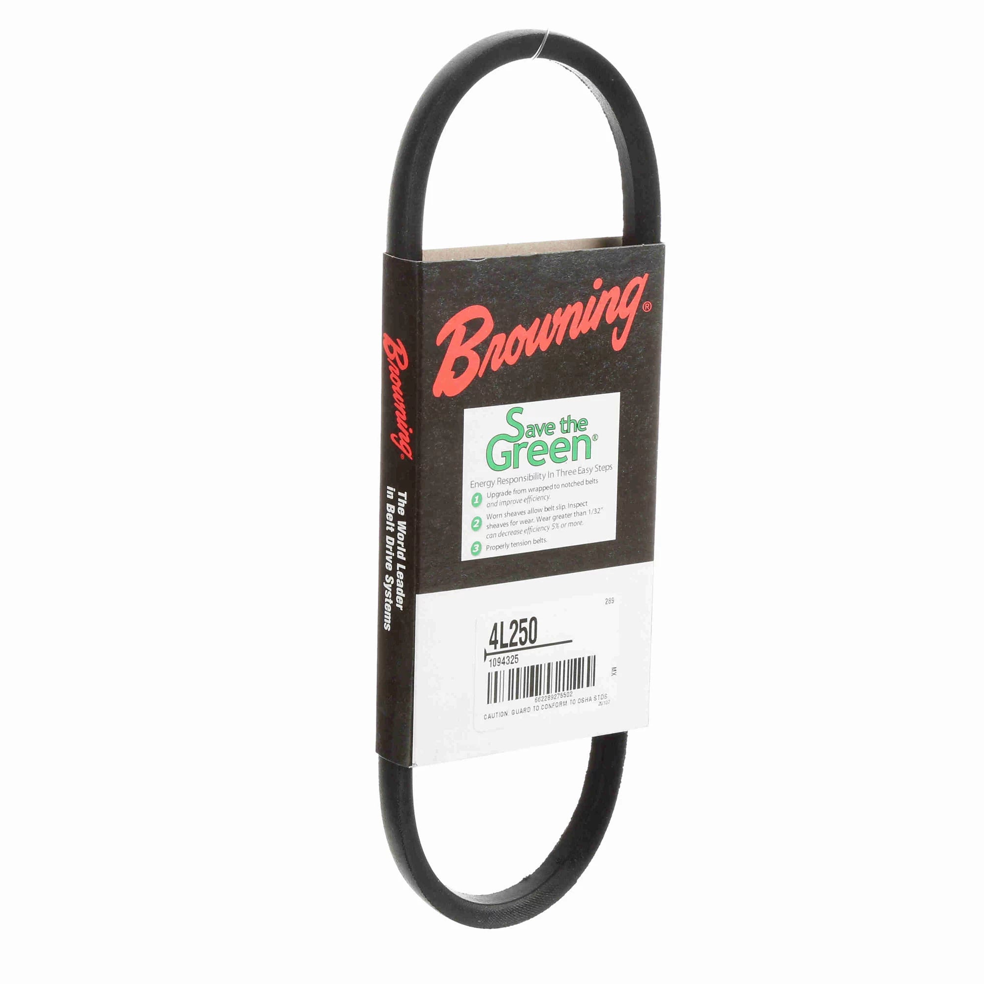 BROWNING Browning 1094325 4L250 FHP V-Belt for Smooth Operation