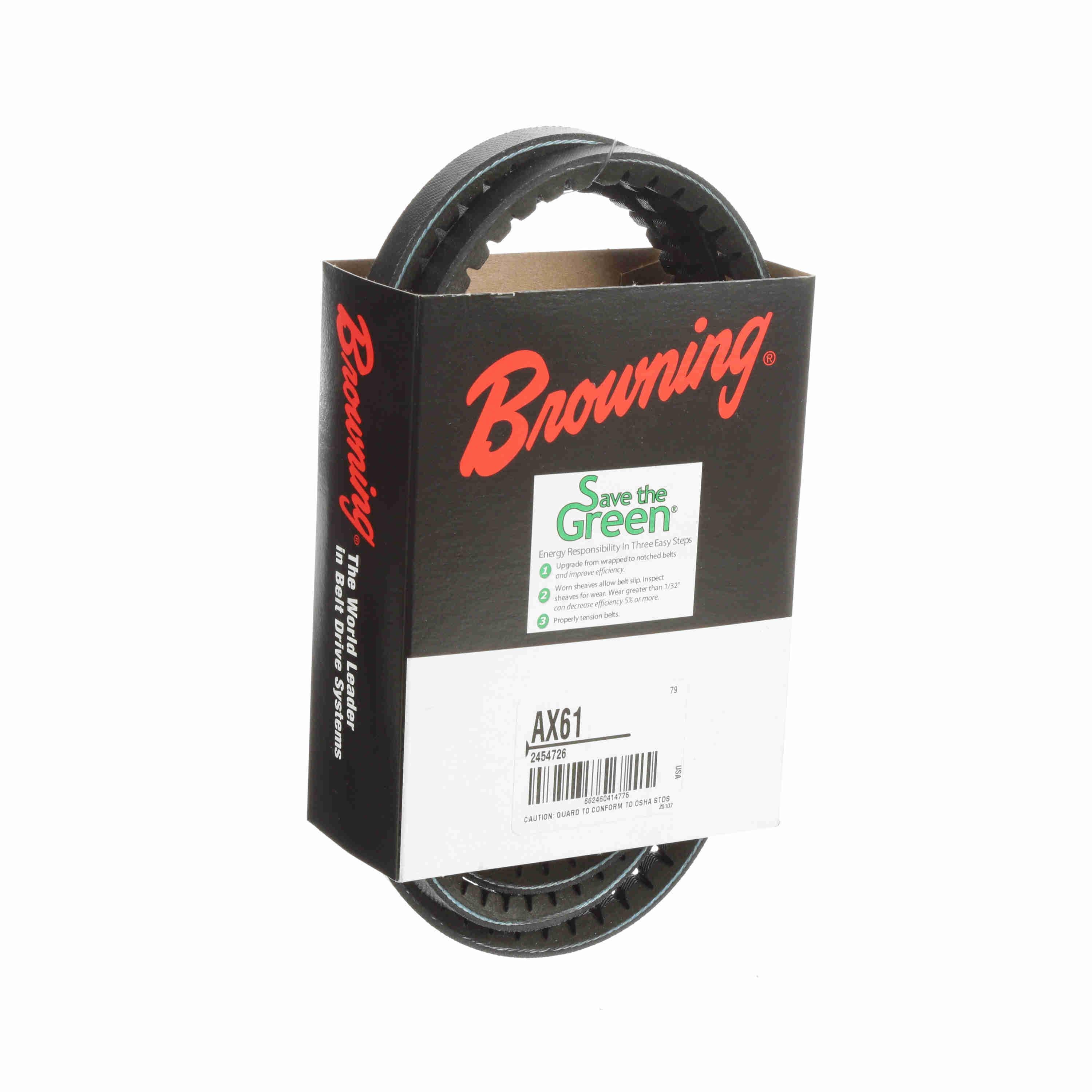 BROWNING Browning 2454726 AX61 Gripnotch Belt AX Belt Section Replacement 2454726