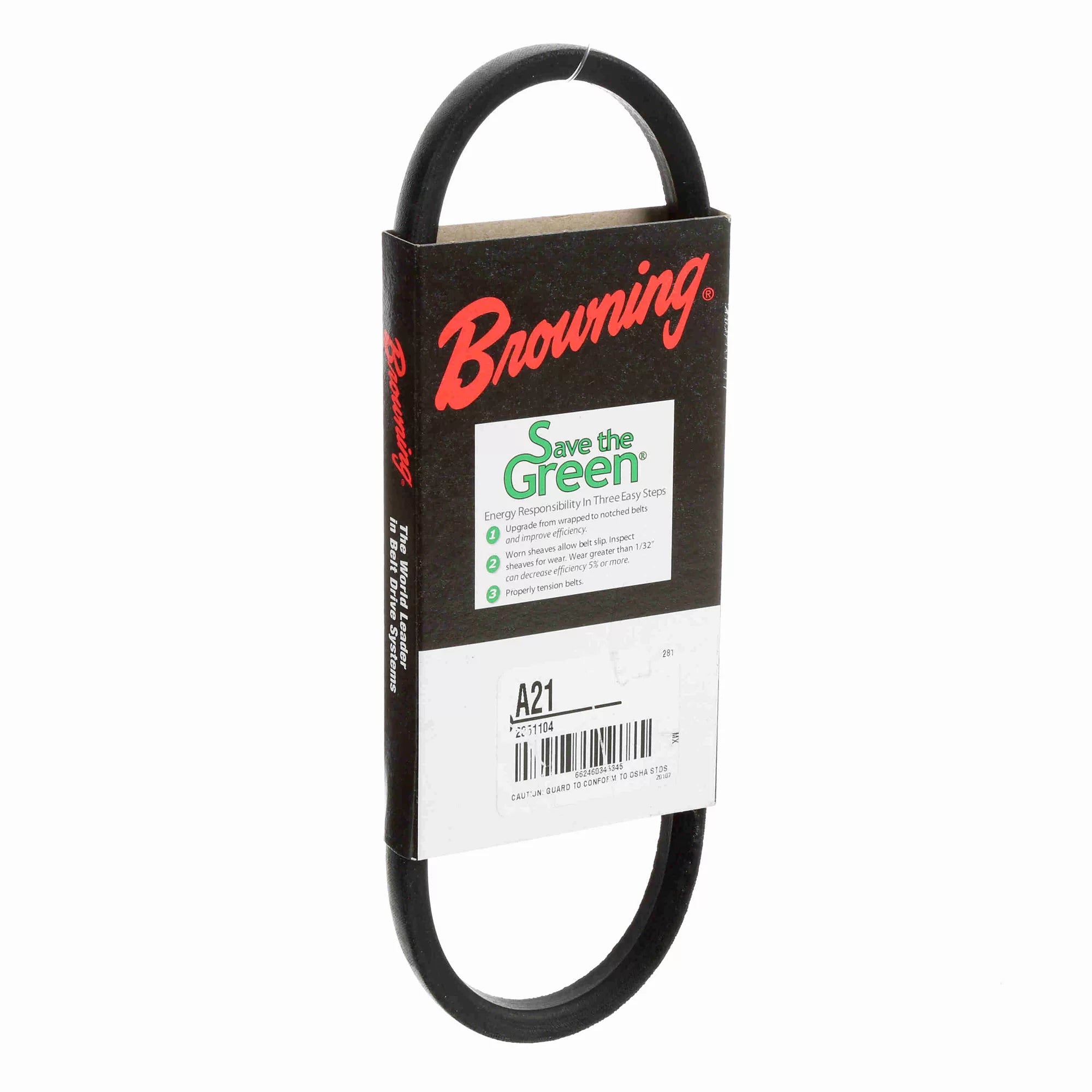 BROWNING Browning 2351104 A21 Gripbelt V-Belt for Increased Horsepower Capacity