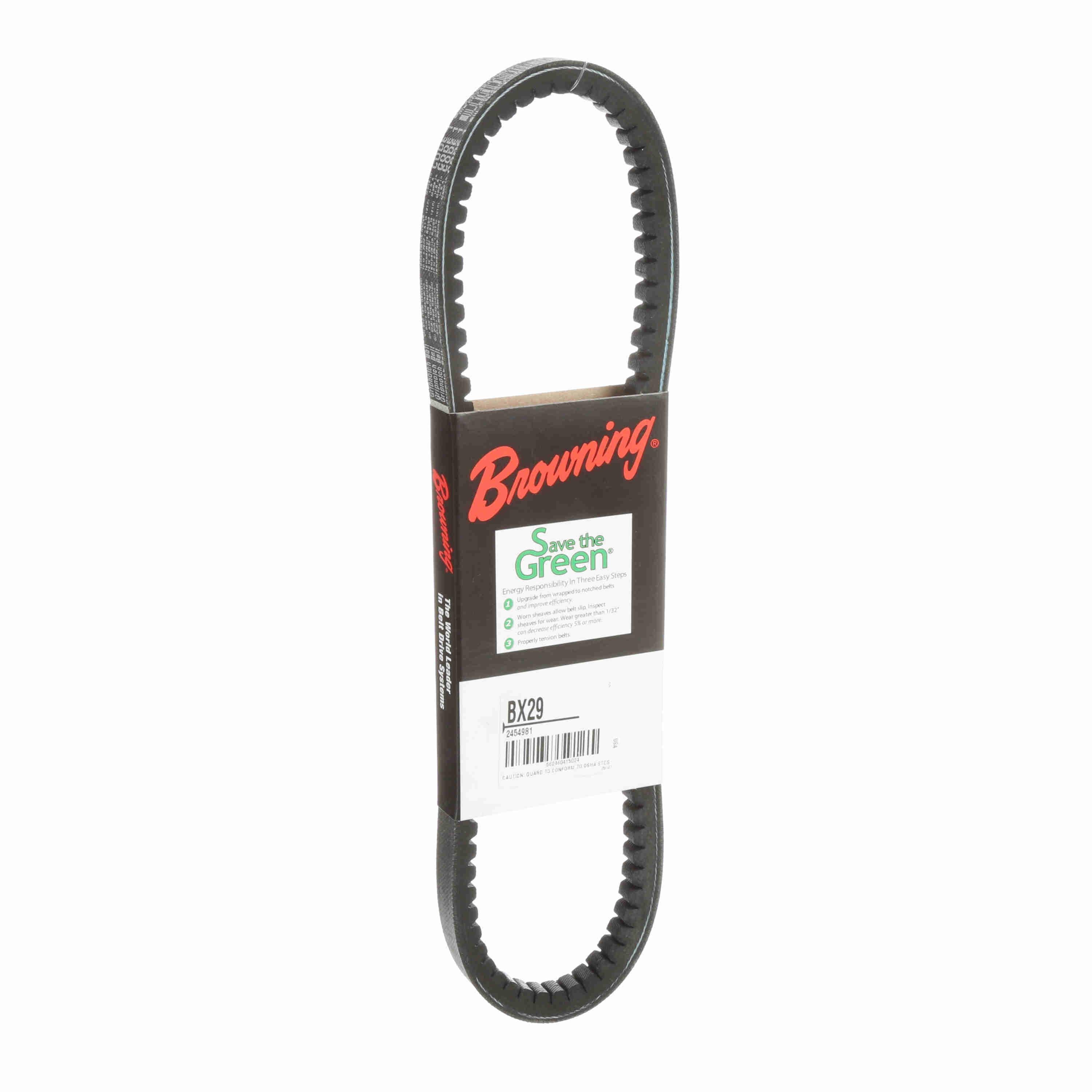BROWNING Browning 2454981 BX29 Gripnotch Belt Cogged V-Belt 21/32 in W 32 in L