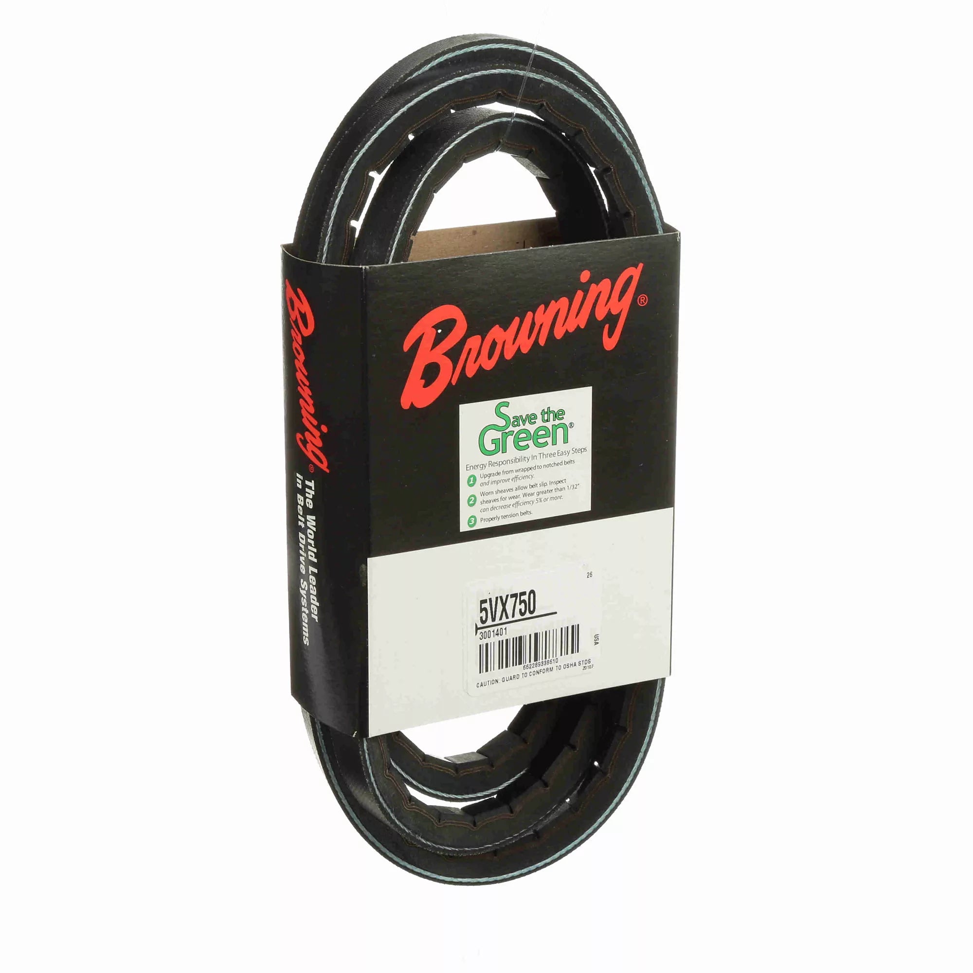 BROWNING Browning 3001401 5VX750 V-Belt Cogged Replacement 3001401