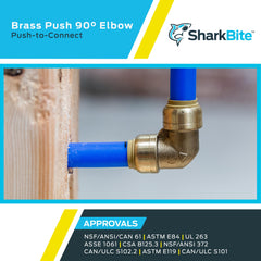 SHARKBITE SharkBite U246LFA 90 Degree Elbow Brass Plumbing Fitting