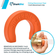 SHARKBITE SharkBite U714A Disconnect Clip 1 Inch Orange - Plumbing Tool for Push-to-Connect Fittings