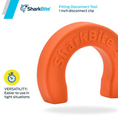 SHARKBITE SharkBite U714A Disconnect Clip 1 Inch Orange - Plumbing Tool for Push-to-Connect Fittings
